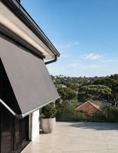 Pivot arm awning