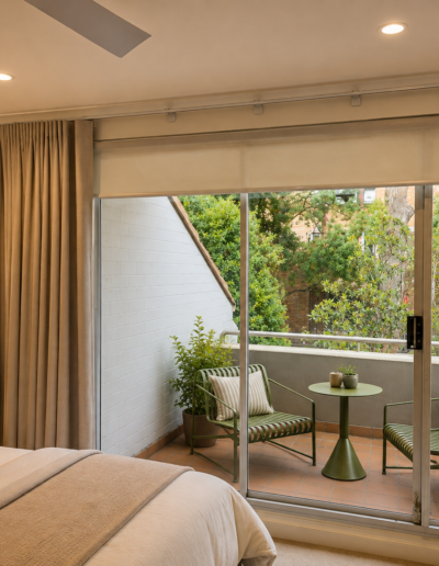 Roller blinds with curtains