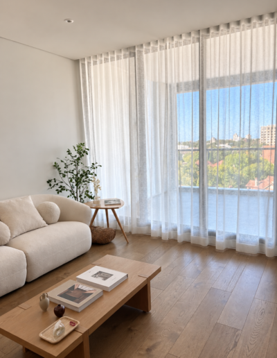 S wave sheer curtains, Bondi